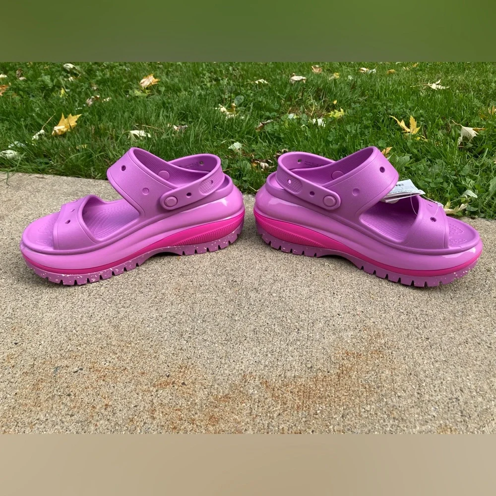 Crocs Mega Crush Platform Sandal Bubble Purple Pink NEW WITH TAGS